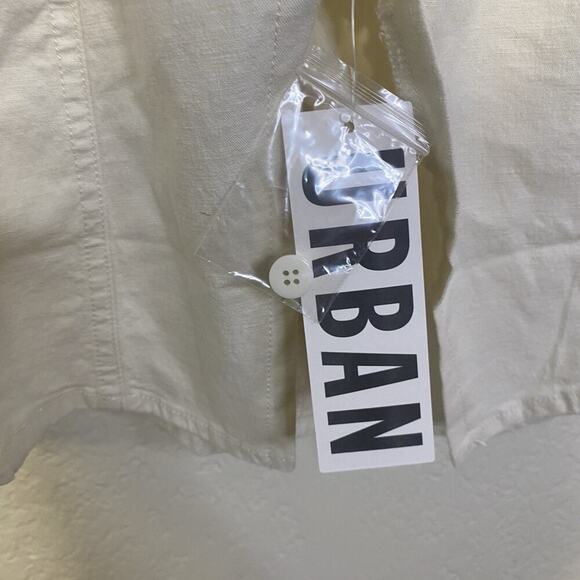 NWT Urban Outfitters Sari Seamed Linen Blend Halter Vest Top In White Size Small - Picture 6 of 13